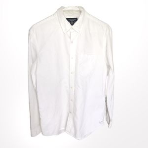 American Eagle Slim Fit White Button Down Shirt size L